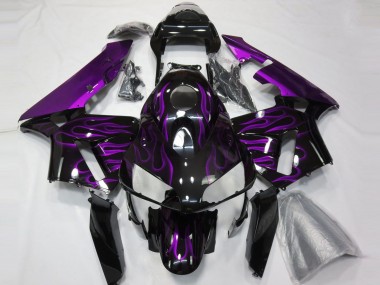 Carena Moto Honda CBR600RR 2003-2004 - Nero Lucido Viola Fiamma Fabbrica