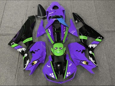 Carena Moto Honda CBR600RR 2013-2023 - Viola Verde Blu Nero Lucido Squalo Fabbrica