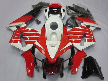 Carena Moto Honda CBR600RR 2005-2006 - Bianco Rosso Nero Large Banda Fabbrica