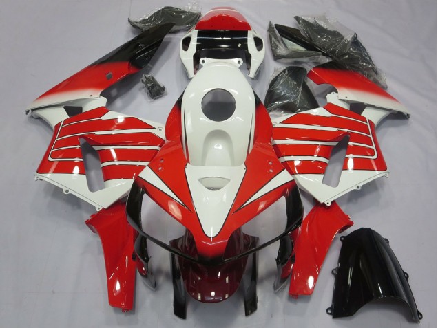 Carena Moto Honda CBR600RR 2005-2006 - Bianco Rosso Nero Large Banda