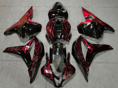 Carena Moto Honda CBR600RR 2009-2012 - Nero Lucido Rosso Fiamma Fabbrica