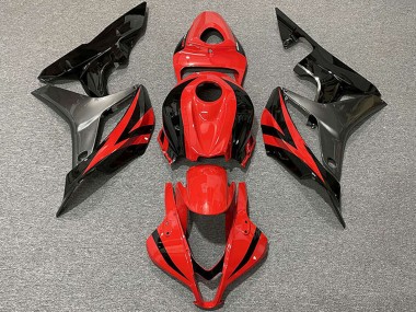 Carena Moto Honda CBR600RR 2007-2008 - Grigio Rosso Nero Lucido OEM Stile Fabbrica