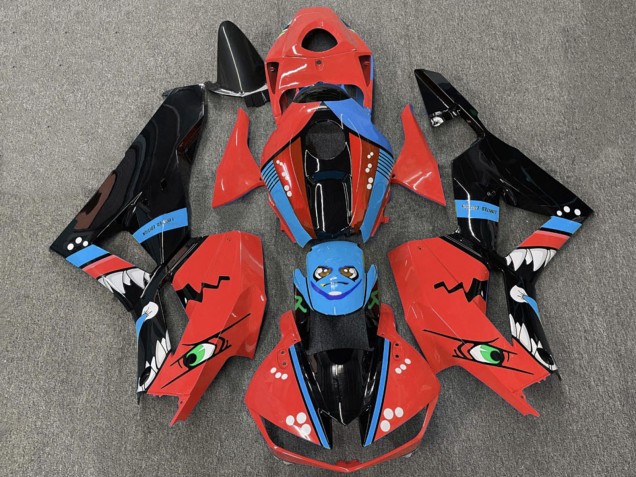 Carene Moto Honda CBR600RR 2013-2026 - Rosso Blu Nero Lucido Squalo