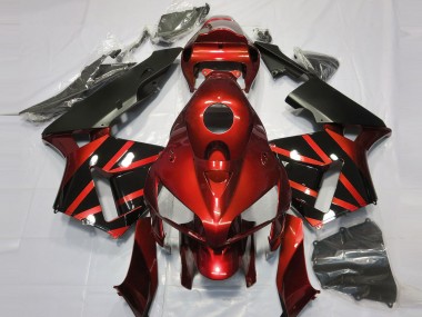 Carena Moto Honda CBR600RR 2005-2006 - Rosso Nero Lucido Design Fabbrica