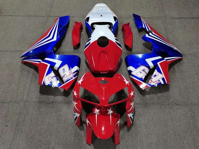 Carena Moto Honda CBR600RR 2005-2006 - Bianco Rosso Blu 69