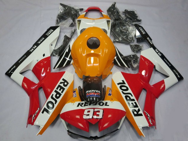 Carene Moto Honda CBR600RR 2013-2026 - Arancia Bianco Rosso Nero Lucido Repsol 93