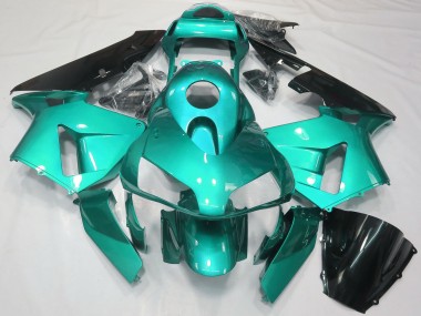 Carena Moto Honda CBR600RR 2003-2004 - Blu Verde Acqua Nero Lucido Fabbrica