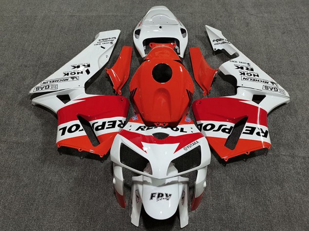 Carena Moto Honda CBR600RR 2005-2006 - Arancia Bianco Rosso Nero Lucido Repsol Stile
