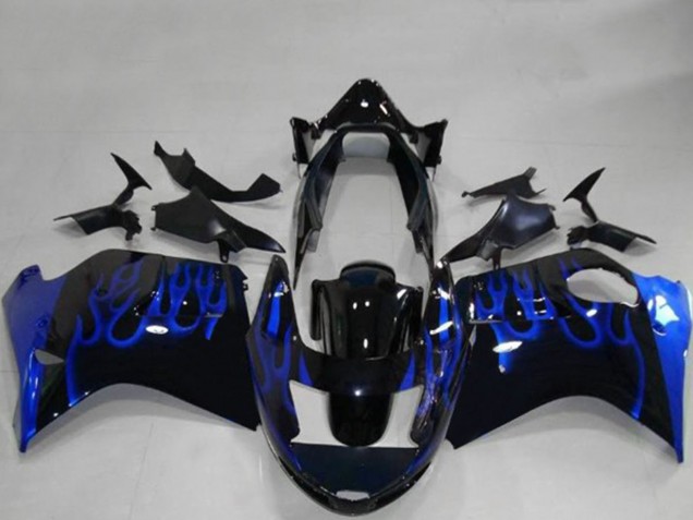 Carena Moto Honda CBR1100XX Blackbird 1996-2007 - Nero Lucido Blu Fiamma