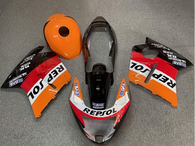 Carena Moto Honda CBR1100XX Blackbird 1996-2007 - Arancia Bianco Rosso Nero Lucido Repsol