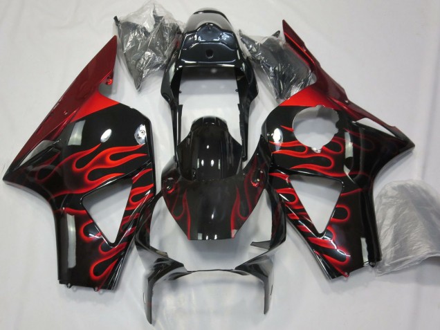 Carena Moto Honda CBR954RR 2002-2003 - Nero Lucido Rosso Fiamma
