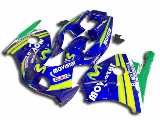 Carena Moto Honda CBR250RR 1990-1998 - Blu Giallo Verde MoviStar Rosso Castrol