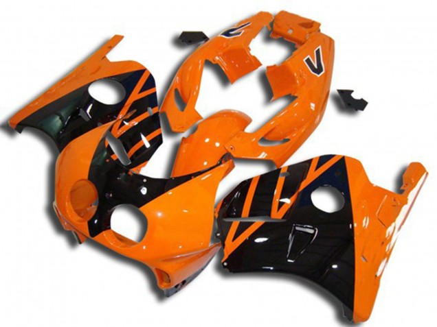 Carena Moto Honda CBR250RR 1990-1998 - Arancia Nero Lucido