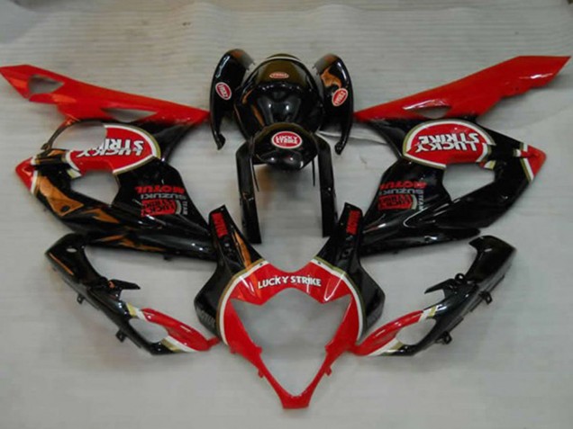 Carena Moto Suzuki GSXR 1000 2005-2006 - Nero Lucido Rosso Bianco Lucky Strike