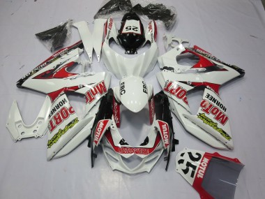 Carena Moto Suzuki GSXR 1000 2009-2016 - Bianco Rosso Dunlop 52 Fabbrica