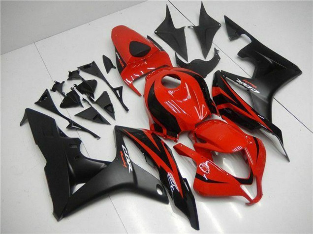 Carena Moto Honda CBR600RR 2007-2008 - Rosso Nero Opaco Decals