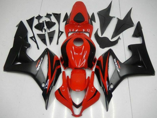 Carena Moto Honda CBR600RR 2007-2008 - Rosso Nero Opaco Decals