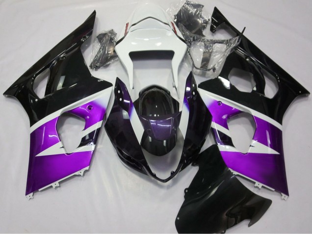 Carena Moto Suzuki GSXR 1000 2003-2004 - Viola Bianco Nero Lucido