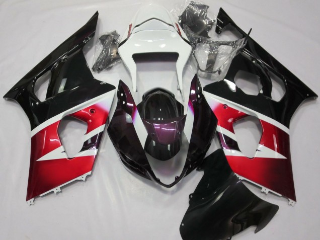 Carena Moto Suzuki GSXR 1000 2003-2004 - Rosso Bianco Nero Lucido