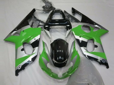 Carena Moto Suzuki GSXR 1000 2000-2002 - Verde Argento Nero Lucido OEM Stile Fabbrica