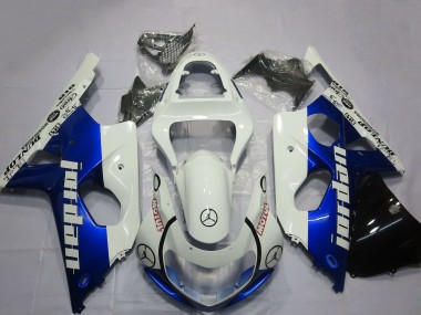 Carena Moto Suzuki GSXR 1000 2000-2002 - Bianco Blu Jordan Fabbrica