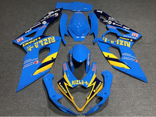 Carena Moto Suzuki GSXR 1000 2005-2006 - Blu Giallo Nero Rizla