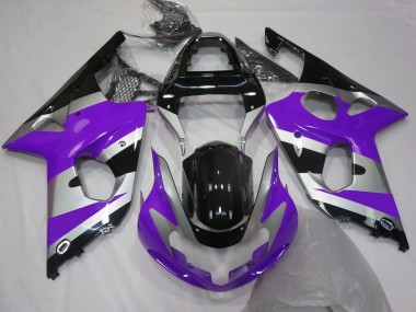 Carena Moto Suzuki GSXR 1000 2000-2002 - Viola Argento Nero Lucido OEM Stile Fabbrica