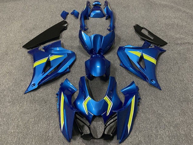 Carena Moto Suzuki GSXR 1000 2017-2024 - Blu Giallo Stile