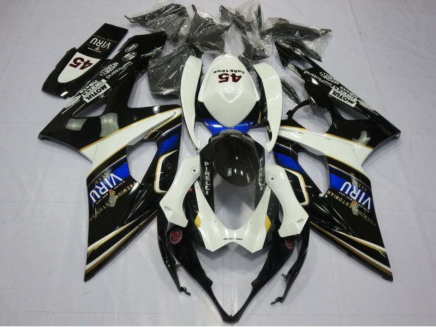 Carena Moto Suzuki GSXR 1000 2005-2006 - Bianco Blu Nero Giallo Viru