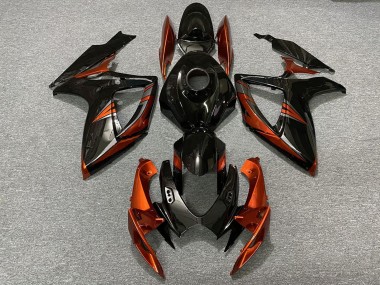 Carena Moto Suzuki GSXR 600 / GSXR 750 2006-2007 - Nero Lucido Arancia Fabbrica