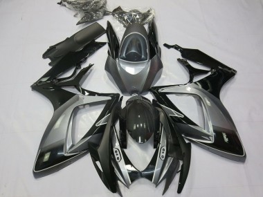 Carena Moto Suzuki GSXR 600 / GSXR 750 2006-2007 - Grigio Nero Lucido Banda Fabbrica