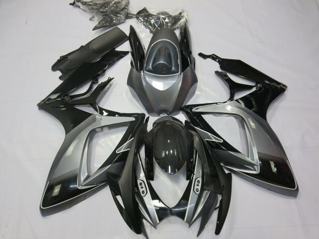 Carena Moto Suzuki GSXR 600 / GSXR 750 2006-2007 - Grigio Nero Lucido Banda