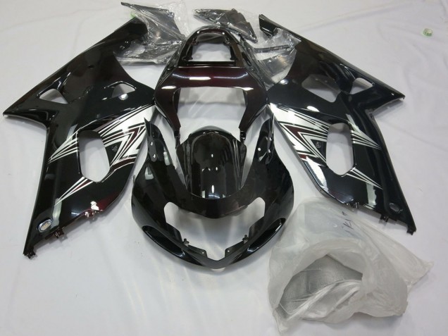 Carena Moto Suzuki GSXR 600 / GSXR 750 2001-2003 - Nero Lucido Argento Bianco