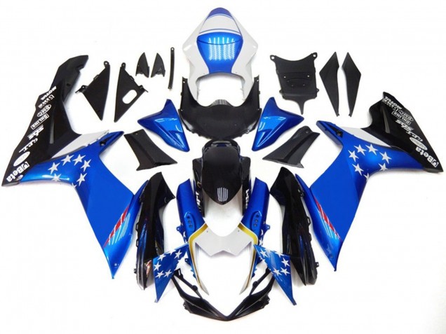 Carena Moto Suzuki GSXR 600 / GSXR 750 2011-2024 - Blu Stile Rosso Stella