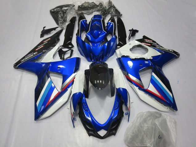 Carena Moto Suzuki GSXR 600 / GSXR 750 2008-2010 - Blu Bianco Nero Lucido Rosso