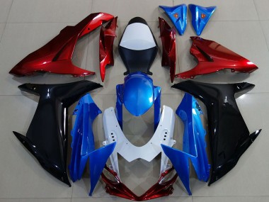 Carena Moto Suzuki GSXR 600 / GSXR 750 2011-2024 - Bianco Blu Rosso Nero Fabbrica
