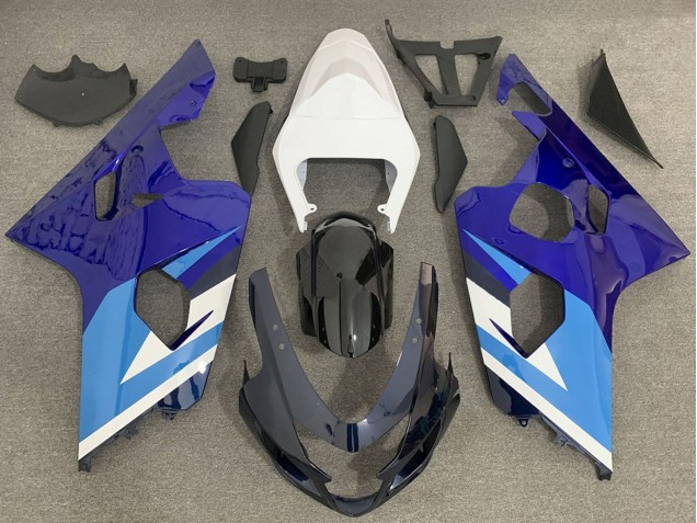 Carena Moto Suzuki GSXR 600 / GSXR 750 2004-2005 - Bianco Blu Nero