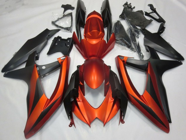 Carena Moto Suzuki GSXR 600 / GSXR 750 2008-2010 - Burnt Arancia Nero Opaco