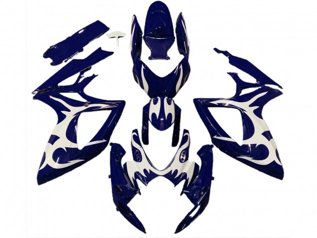 Carena Moto Suzuki GSXR 600 / GSXR 750 2006-2007 - Blu Scuro Bianco Design