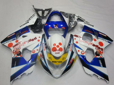 Carena Moto Suzuki GSXR 600 / GSXR 750 2004-2005 - Bianco Blu Rosso Giallo Nero Dark Dog Fabbrica