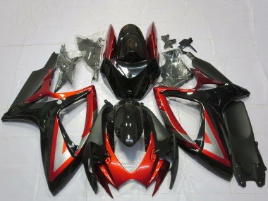 Carena Moto Suzuki GSXR 600 / GSXR 750 2006-2007 - Nero Lucido Rosso Argento Fabbrica