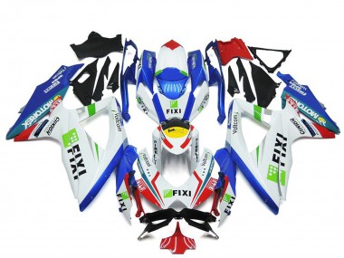 Carena Moto Suzuki GSXR 600 / GSXR 750 2008-2010 - Bianco Blu Verde Giallo Rosso Fixi Fabbrica