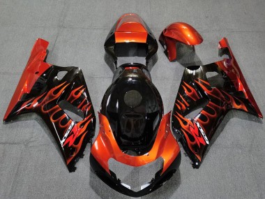 Carena Moto Suzuki GSXR 600 / GSXR 750 2001-2003 - Nero Lucido Arancia Fiamma Fabbrica