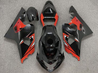 Carena Moto Suzuki GSXR 600 / GSXR 750 2004-2005 - Nero Lucido Rosso Fabbrica
