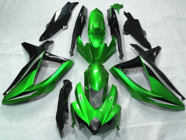 Carena Moto Suzuki GSXR 600 / GSXR 750 2008-2010 - Verde Argento Nero Lucido