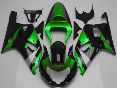 Carena Moto Suzuki GSXR 600 / GSXR 750 2001-2003 - Verde Argento Nero Lucido Fabbrica