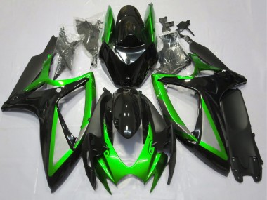 Carena Moto Suzuki GSXR 600 / GSXR 750 2006-2007 - Verde Nero Lucido Nero Opaco Fabbrica