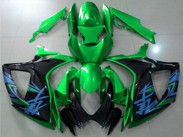 Carena Moto Suzuki GSXR 600 / GSXR 750 2006-2007 - Verde Nero Blu