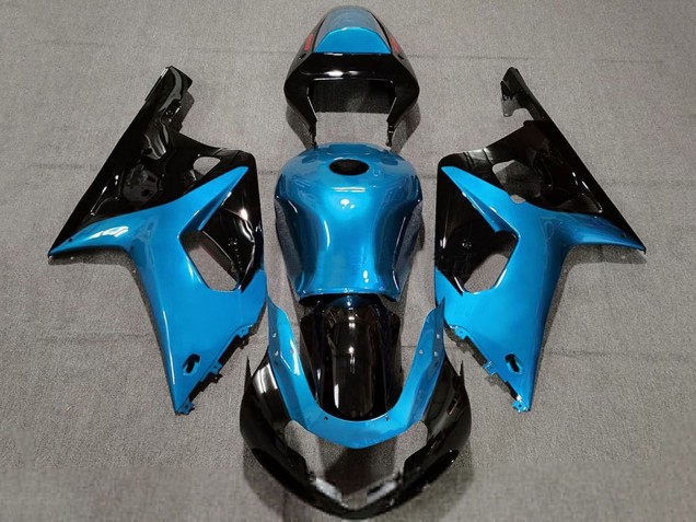 Carena Moto Suzuki GSXR 600 / GSXR 750 2001-2003 - Azzurro Chiaro Nero Lucido