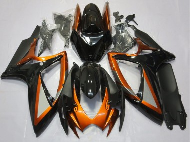 Carena Moto Suzuki GSXR 600 / GSXR 750 2006-2007 - Arancia Nero Lucido Nero Opaco Fabbrica
